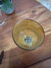 Handmade Goblet Volcano Mt St Helens Ash American Studio Glass