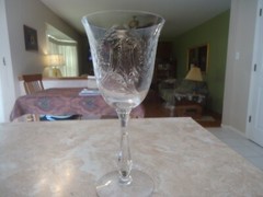 Beautiful Cut Glass True Love 7 3/4″ Water Goblet(s) by Tiffin 1950-1966
