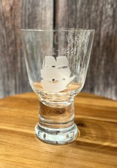 Caithness Glass Mayflower Goblet 1970 Limited Edition Signed Art Glass Rare!
