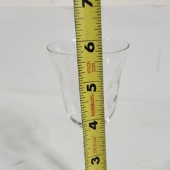 Tuscany Crystal Wine Glasses Etched Design 5.5″ Home Bar Decor
