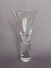 SASAKI COLONNADE CRYSTAL WATER GOBLET 11oz, 7-1/2″h x 3-7/8″ d., disc, VTG-VG