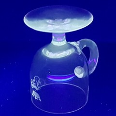 Rare Glass Cup Foot Cup Adelskrone around 1900 O397