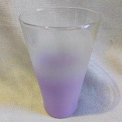 Vintage West Virginia Blendo Lavender Purple Orchid Flat Tumbler Drinking Glass