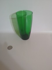 Vintage Forest Green Tall 6 5/8” Tea Glass Tumblers 16 oz Anchor Hocking