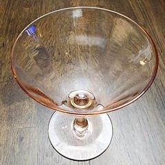 Vtg French Luminarc Pink GlassWare Lot champagne flute +