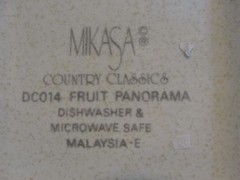 MIKASA FRUIT PANORAMA * LOOKS NEW!* SMALL BOWL 5 5/8″ X 2 1/2″ + ROUND BOX