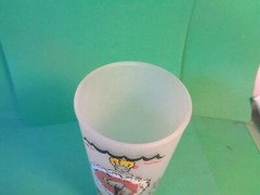 Here’s To Friends! & Song & Laughter… Frosted Glass Cocktail Tumbler(Used/EUC)