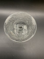 Clear By Cracky champagne glass Depression Glass L E Smith 1920s 3” tall