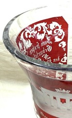 Antique Bohemian German Germany 1856 Ruby Cut To Clear Glass Goblet