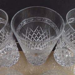 7 Wedgwood Crystal Cheslyn Highball Tumblers Glasses 5.25″ Tall VGC