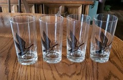 Set Of 4 Federal Glass Tumblers Canada Goose 5.5″ x 2.5″ Vintage