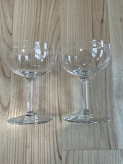 Vintage Estate Set of 2 Floral Champagne Glasses