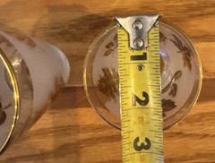 VTG 1960’s-70’s Libbey Glassware Frosted Gold Leaf Autumn Fall Glass 3 Sizes Set