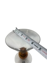 Orrefors Nobel Martini Glasses Set (2) Signed Gold Ball Stem
