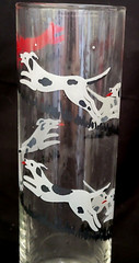 Vintage Libbey Tally Ho Fox Hound MCM Tom Collins Highball Bar Glasses Tumblers