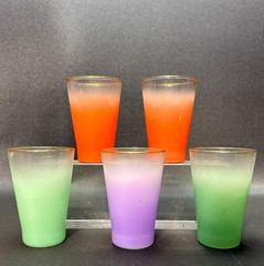 VTG West Virginia Glass Blendo Frosted Pitcher & 6 Tumblers Set + 5 Glasses