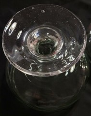 (6) Hand Crafted Etched Crystal Dessert/Cocktail Glasses-Blue/Green/Pink/Yellow