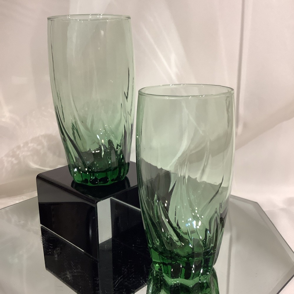 Anchor Hocking Central Park Ivy Green 6” Iced Tea Drinking Glass – Set of 2