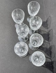 St Louis Crystal Massenet Burgundy Wine Glass Made in France Retired 7 Available