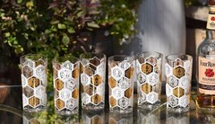 MID CENTURY JEWEL! 6 Vintage Cocktail Highball Glasses, Cera, circa 1950’s