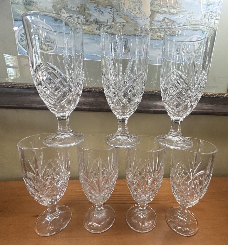 Godinger Dublin Shannon Crystal Iced 14 Oz Beverage Glass 7.75”H EUC 7