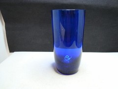 Vintage Cobalt Blue Tumbler Drinking Water Glass.