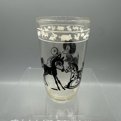 Vintage Kraft Swanky Swig Juice Glass Black Duck Rocking Horse Kids MCM 4″