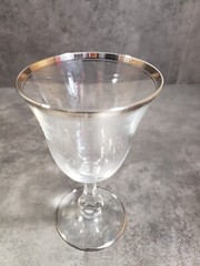 Glastonbury Lotus Colonial Platinum Stem Water Goblets