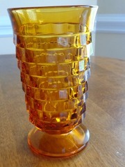 COLONY WHITEHALL AMBER ICED TEA GLASSES LOT OF 3