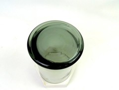 Hal Reed Kansas Crystal Co Green Glass 4 Pc 12 Ounce 4 5/8″ Pedestal Tumblers