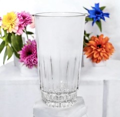 Arcoroc Brazil LANCER Clear Vertical Cut 16 OZ Iced Tea Glass