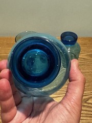Anchor Hocking 8 Oz Tivoli Blue Stackable Rocks Glasses 4” H x 3.25” W Set Of 4