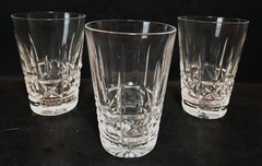 (Set of 3) Waterford 3 5/8” Crystal Kylemore Glasses / Tumblers