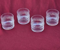 Mid Century Modern Iittala NIVA Finland Rocks Glass. Icicle Look. Tapio Wirkkala