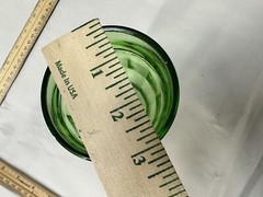 VTG Colonial Block Green Water Goblet