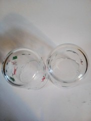 Set of 2 4in Holly and Berries Glasses
