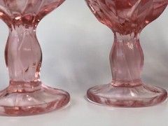 4 Vintage Tiffin Franciscan Cabaret Pink Lotus Footed Wine Water Ice Tea Sherbet