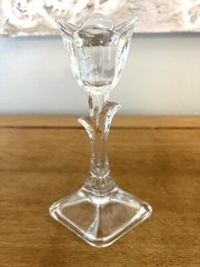 Toscany Tulip Crystal Candlestick Mother’s Day Clear 24% Lead Made In USA