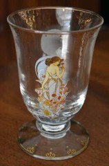 LOVELY ALPHONSE MUCHA FOUR SEASONS MOTIF GOEBEL ARTIS ORBIS PEDESTAL GLASS #1