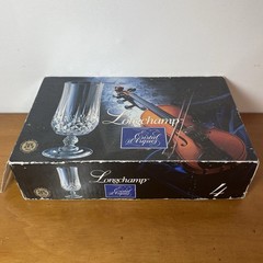 Cristal d’Arques France Longchamp 11.75oz Goblets Lead Crystal, Set of 12, New