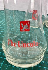 7 UP The Uncola Vintage Upside Down Drinking Glasses Set Of 3 Pilsner Glass
