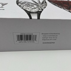 Godinger Dublin Crystal Platinum Rim wine Goblet, Set of 4 Item 25438