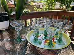 “Siesta” Vintage Margarita Glasses by CRISTAL D’ARQUES – DURAND