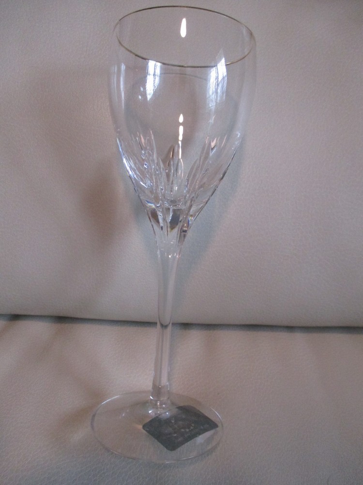 LENOX FIRELIGHT GOLD WINE GLASS, Cut Lead Crystal, 7 7/8″, 6 oz, USA,