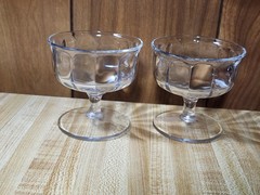 Vintage Ribbed Sherbet Dessert Glasses Set Of 6