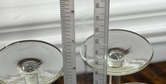 Vintage, Queens Lusterware,Silver Fade, Ombre, Smoked, Etched Wine, Spirit Glass