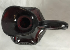 vintage 1876 Avon Cape Cod Ruby Red Glass 6″ Cruet & 3.5″ Sugar Bowl