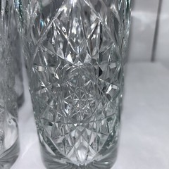 Set of 4 Libbey Hobstar Star Burst Clear Glass 6″ Tumblers Highball Ice Tea NEW