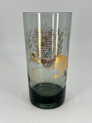 VTG MCM Anchor Hocking Leo Lion Zodiac Highball Glass Astrology Glass Tumbler