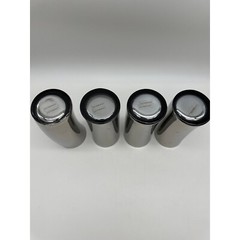 Vintage MCM Leonardo (?) Germany Chrome Mirror Curved Highball Tumbler Glass Set